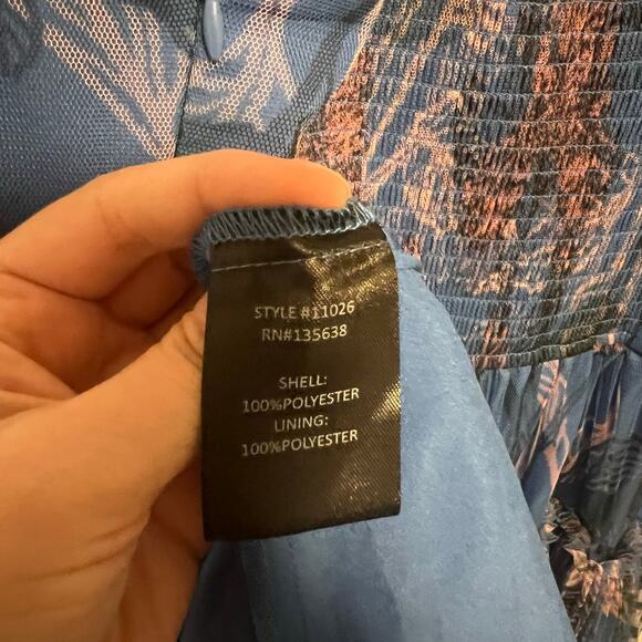 Hutch Freya Tulle Plisse Ruffle Gown Dress Size 20 V-Neck - Picture 5 of 11